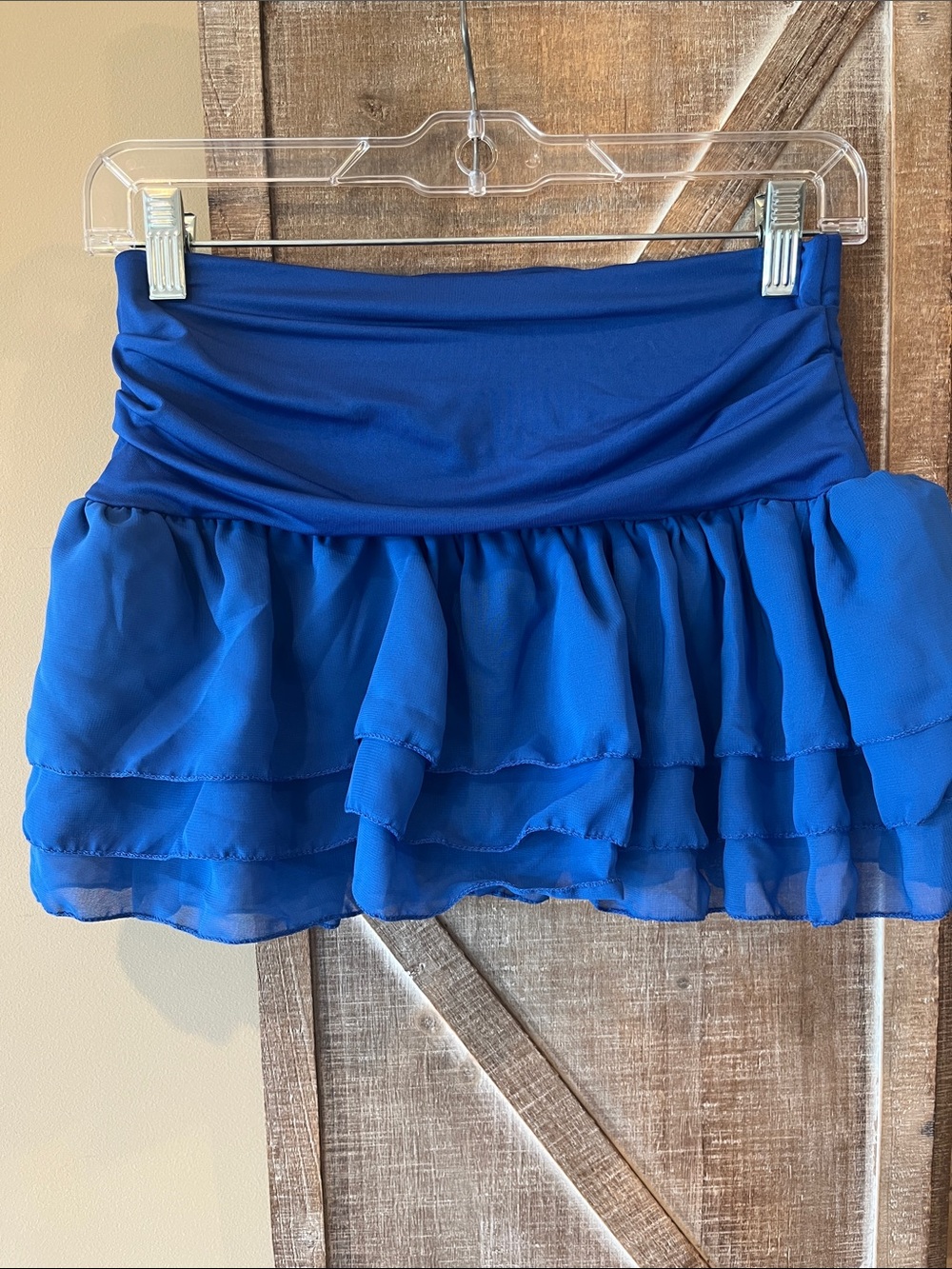 Mini Skirt Skort Ruffle Royal Blue